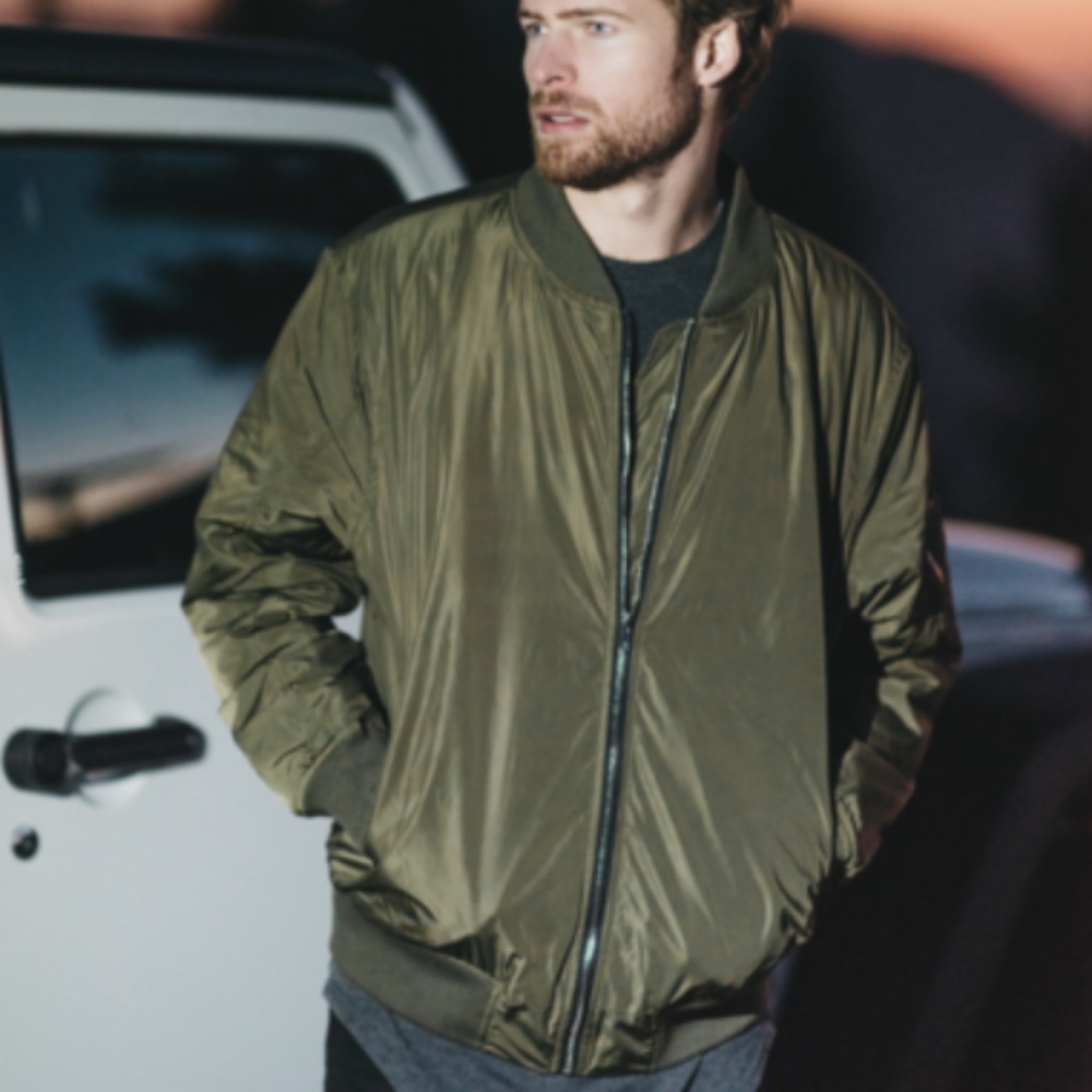 Unisex Olive Green Bomber Jacket